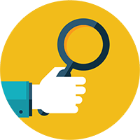 Hand Holding a Magnifier